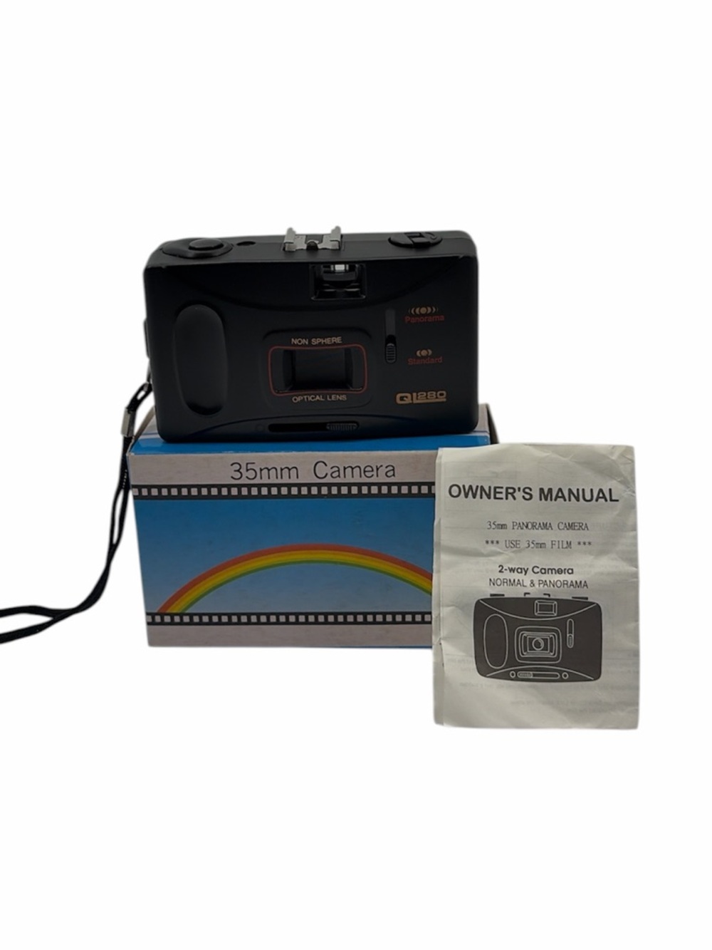 Normal & Panorama Vintage 35MM Point-and-Shoot Film Camera in Black